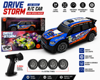 1:22 Scale RC Drifting Racing Car with 2.4GHz Remote Control, LED Lights & Extra Drift Tyres – High Speed Rechargeable