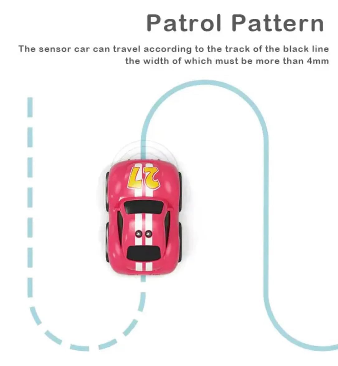 2.4GHz RC Car for Kids – Intelligent Sensor Stunt Car with Chase & Follow Modes, Music, LED Lights & Rechargeable Battery