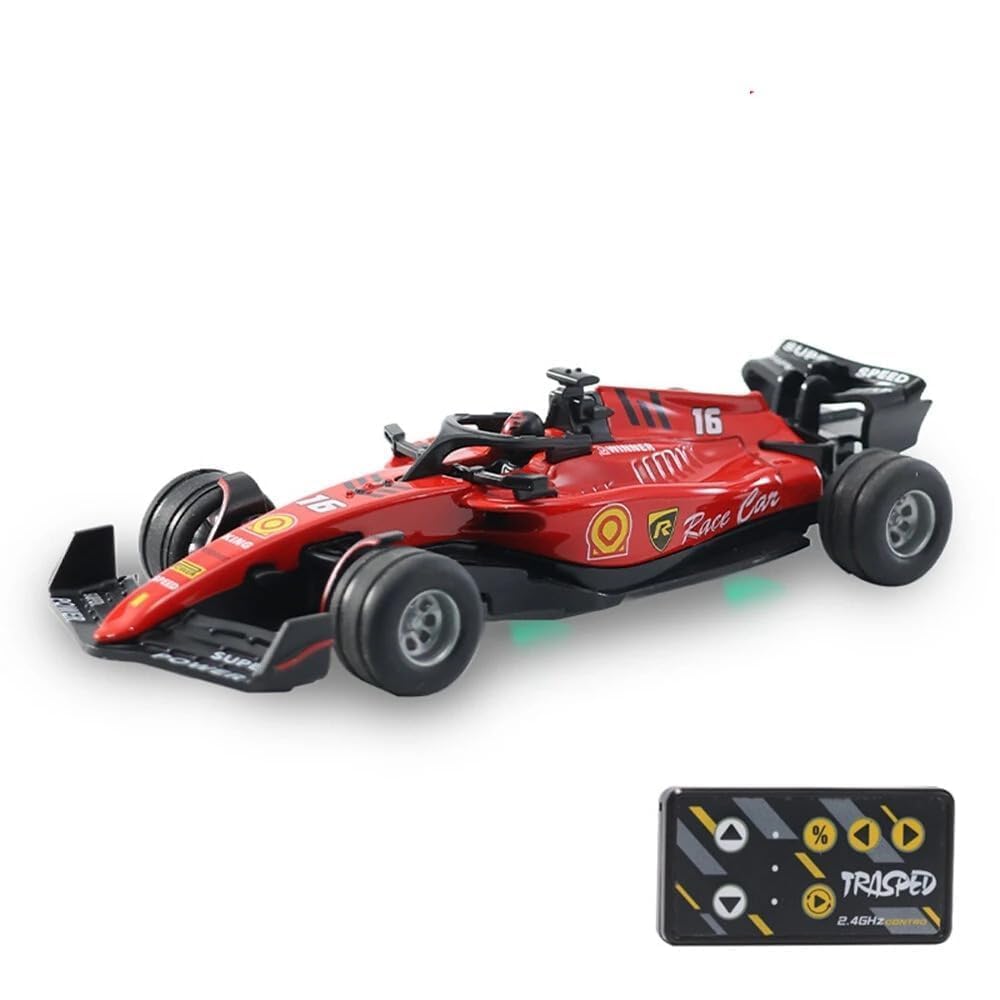 1:64 Die-Cast Metal F1 Mini RC Racing Car with LED Lights – 2.4GHz Remote & App Control, USB Rechargeable Alloy Racing Car