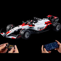 1:64 Die-Cast Metal F1 Mini RC Racing Car with LED Lights – 2.4GHz Remote & App Control, USB Rechargeable Alloy Racing Car