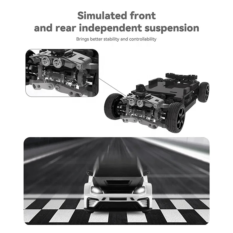 All Wheel Drive Drift RC Racing Car 4WD FPV First Person Camera Goggles 2.4G Proportional Remote LED Lights