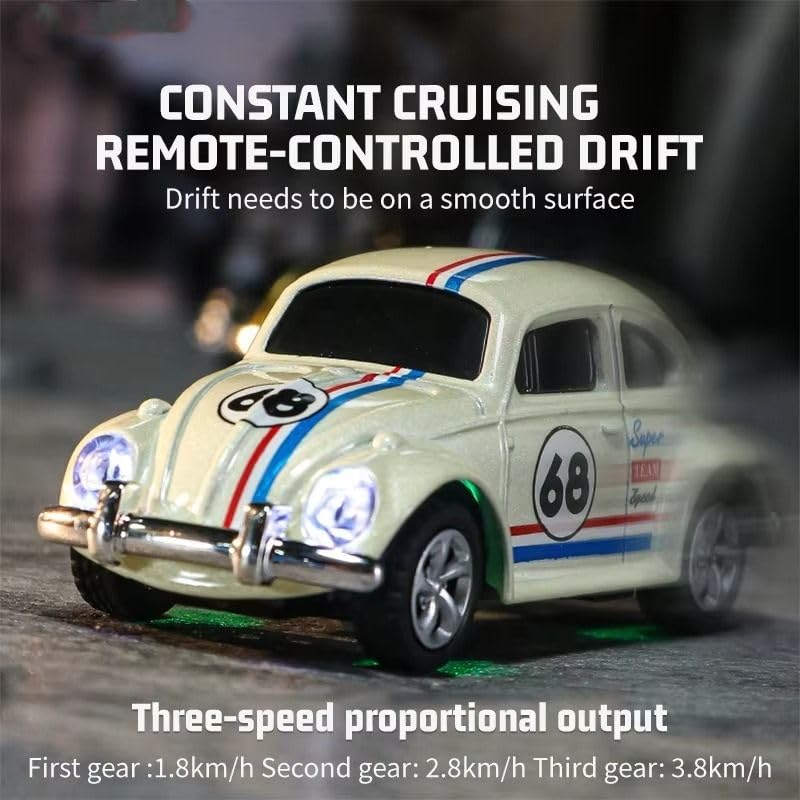 Pocket Size Remote Control Car with LED Lights, App Control & Rechargeable Battery (3 Colors)