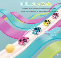 2.4GHz RC Car for Kids – Intelligent Sensor Stunt Car with Chase & Follow Modes, Music, LED Lights & Rechargeable Battery