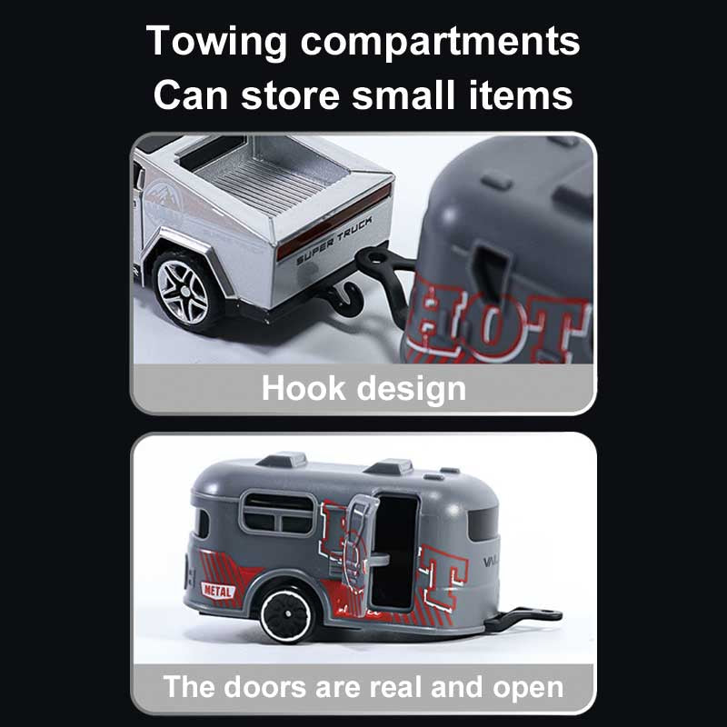 Mini Cybertruck Die-casting Rc Car 2WD 1:64 Modle Scale 2.4GHz 3-Speed Mode for Kids