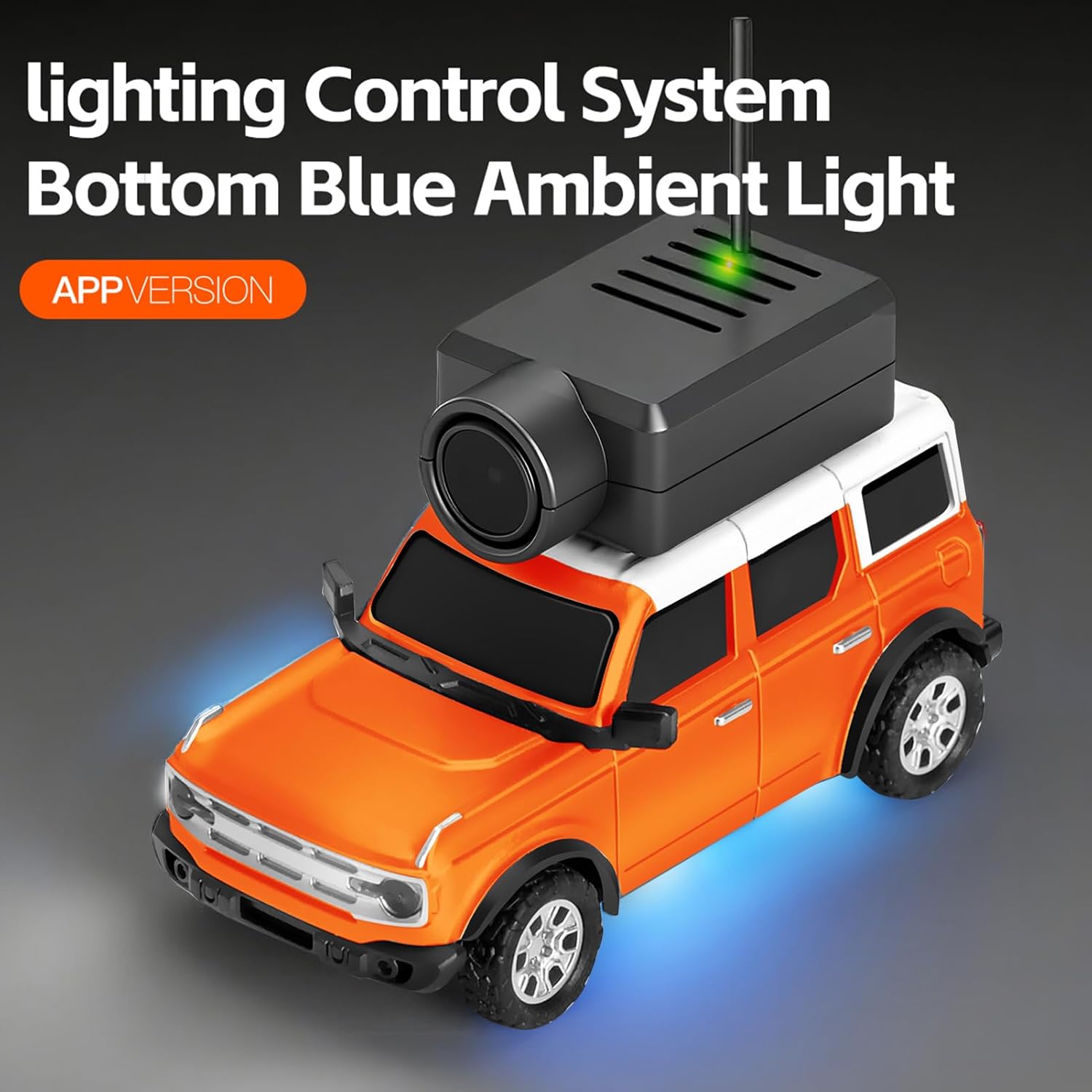 1/64 Scale FPV Mini RC Car, Camera, APP + Remote Control