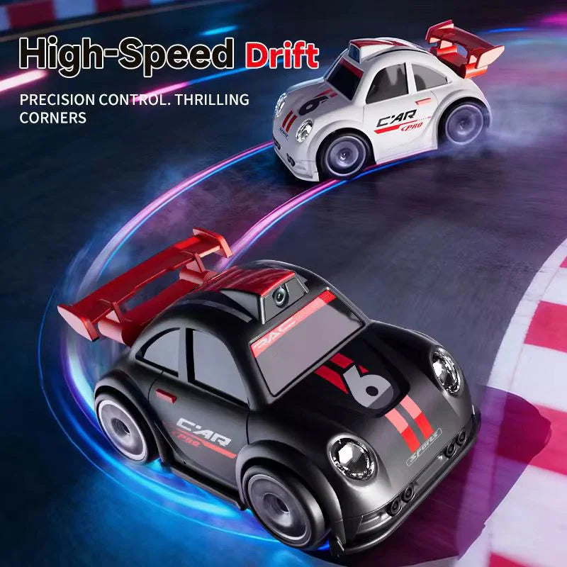 Mini Cartoon RC Car Camera 2.4 Screen FPV Drift Music Toy