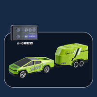 Mini Cybertruck Die-casting Rc Car 2WD 1:64 Modle Scale 2.4GHz 3-Speed Mode for Kids