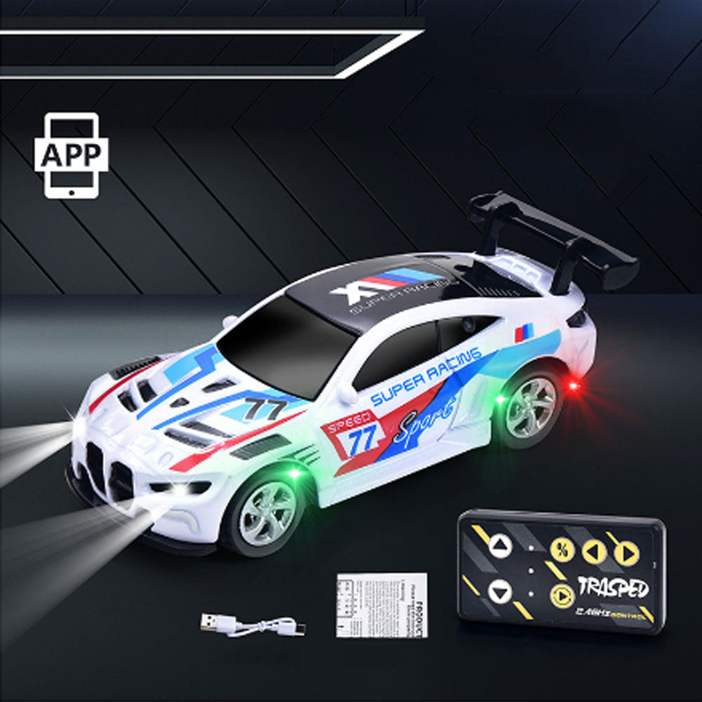 1:64 Mini RC Drift Racing Car – Dual Mode 2.4GHz Alloy Car with LED Lights (2 Colors)